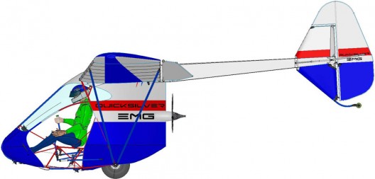 EMG-6 in its simplest faired form, with single motor behind cockpit pod