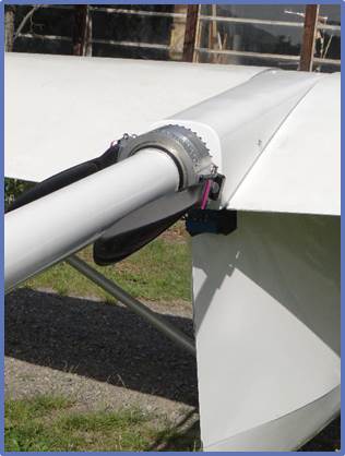 Similar to system on Australian Tempest, large bearing, folding propeller on Sirius' tail boom