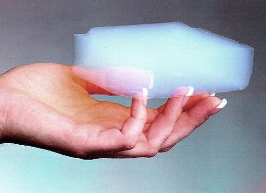 Aerogel rightly earns its name of "frozen smoke"
