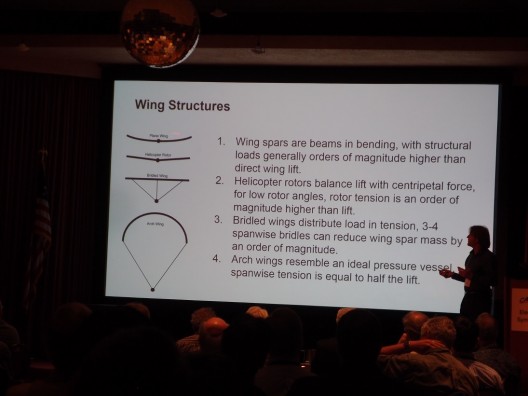 Elimination of a good part of wing structure allows low "wing" weight, increased payload