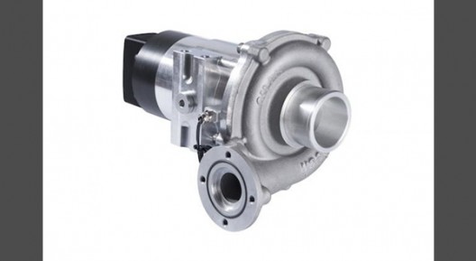 Aeristech's electric turbocharger/compressor has little external difference from a conventional automotive turbocharger