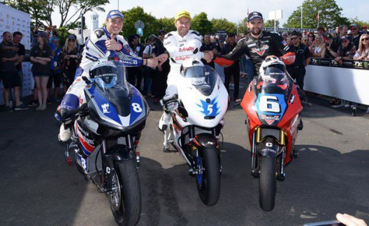 Anstey, McGuinness and Dunlop enjoy the moment of victory