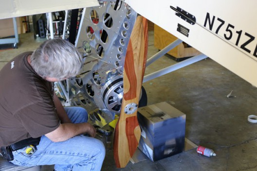 Brian Carpenter mounting R&D motor on EMG-6