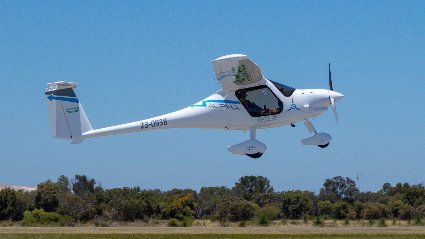 Image result for Battery-powered electric plane quietly takes to Australian skies for the first time